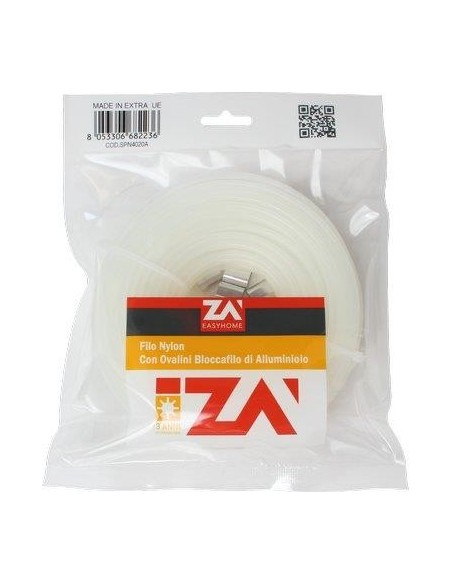 FILO NYOFIL + MORSETTI SELF NYLON BIANCO MM 4 MT 30 + 6 MORSETTI