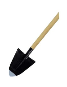 VANGHETTO A PUNTA FORGIATO + MANICO ACCIAIO/LEGNO CM 29X33 H.CM 168