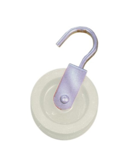 CARRUCOLA NYLON + GANCIO ZINCATO D.MM 40