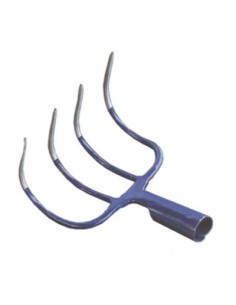 FORCA CURVA A RAMPINO ORSATTI ACCIAIO FORGIATO DENTI 4
