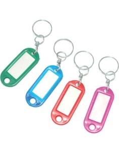 PORTACHIAVE + TARGHETTA + GIVOLARE + ANELLO PRONTY MIX COLORI CF - PZ 4