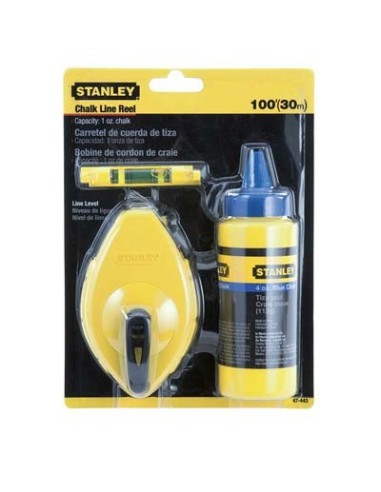 TRACCIATORE STANLEY POLVERE BLU GR 113 MT 30 + LIVELLA A FILO 0-47-443