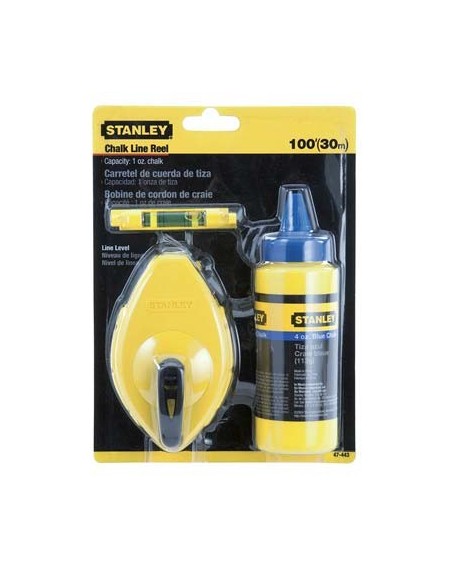 TRACCIATORE STANLEY POLVERE BLU GR 113 MT 30 + LIVELLA A FILO 0-47-443