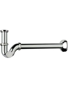 SIFONE CR A P ISPEZIONE LATERALE TEA OTTONE CROMATO 1"1/4 CANNA CM 25