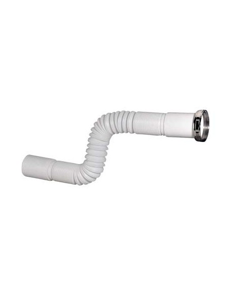 CANOTTO PP FLESSIBILE + GHIERA BIANCO MM 40X1"1/2 CM 30/80