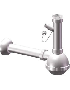 SIFONE PP A BOTTIGLIA 1 VASCA + 1 ATTACCO BIANCO MM 40/32 1"1/4