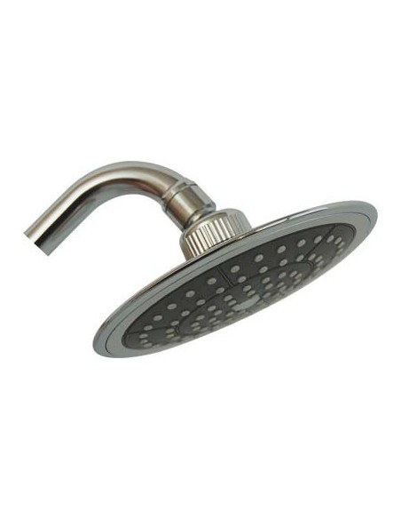 SOFFIONE DOCCIA + SNODO ROUND ABS CROMATO 1/2F MM 150