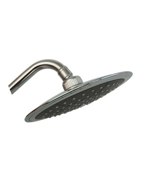 SOFFIONE DOCCIA + SNODO ROUND ABS CROMATO 1/2F MM 200