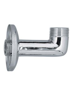 CURVETTA 90° X DOCCETTA OTTONE CROMATO 1/2M