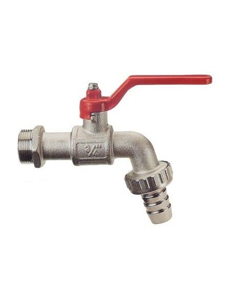 RUBINETTO A SFERA + LEVA STARS OTTONE NICHELATO 3/4X1"