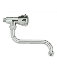 RUBINETTO A VITE LAVELLO A PARETE OTTONE CROMATO 1/2M