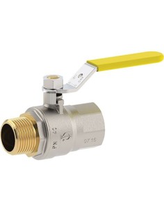 VALVOLA SFERA GAS + LEVA MF FUTURGAS FIV OTTONE NICHELATO 3/4MF