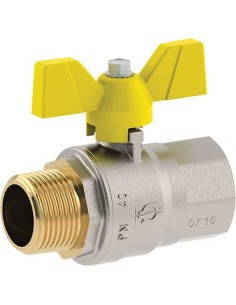 VALVOLA SFERA GAS + FARFALLA MF FUTURGAS FIV OTTONE NICHELATO 1/2MF