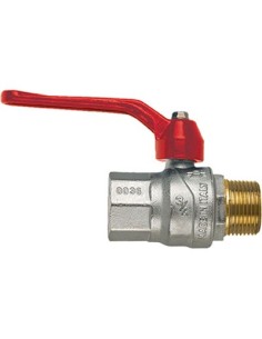 VALVOLA SFERA NORMALE MF LEVA EVOLUTION FIV OTTONE NICHELATO 3/8MF