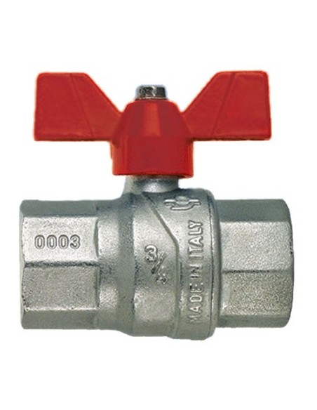 VALVOLA SFERA NORMALE FF FARFALLA EVOLUTION FIV OTTONE NICHELATO 3/8F