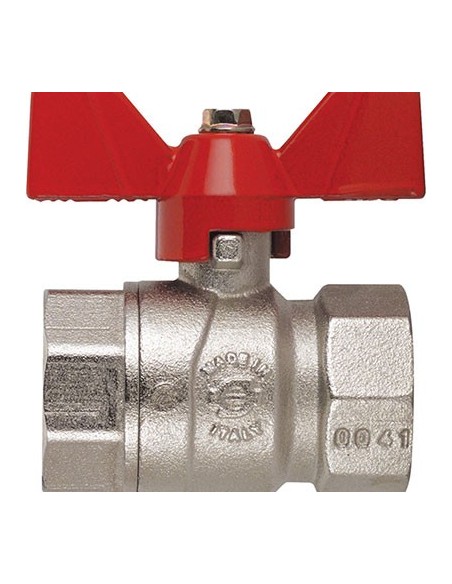 VALVOLA SFERA NORMALE FF FARFALLA PERFECTA FIV OTTONE NICHELATO 1/2F