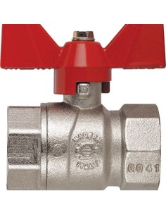 VALVOLA SFERA NORMALE FF FARFALLA PERFECTA FIV OTTONE NICHELATO 3/4F