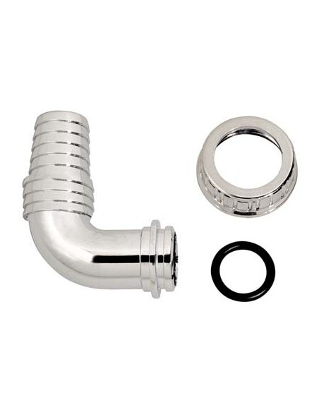 PORTAGOMMA CURVO + GHIERA SCARICO LAVATRICE PP CROMATO MM 17/22X1"F