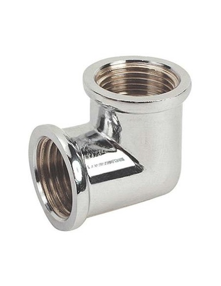 GOMITO FF OTTONE CROMATO 90 GEBO 1/2F