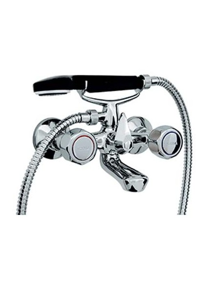 GRUPPO VASCA + DOCCIA 04 CROLLA OTTONE CROMATO