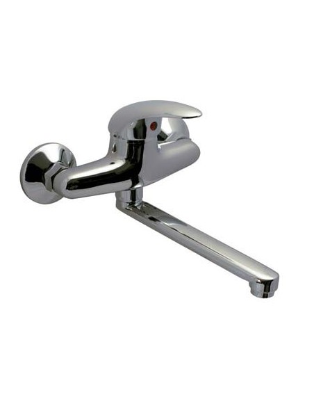 MISCELATORE LAVELLO A PARETE START H25 CROLLA OTTONE CROMATO