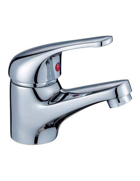 MISCELATORE LAVABO SIRIO H23 CROLLA OTTONE CROMATO + PILETTA 1"1/4