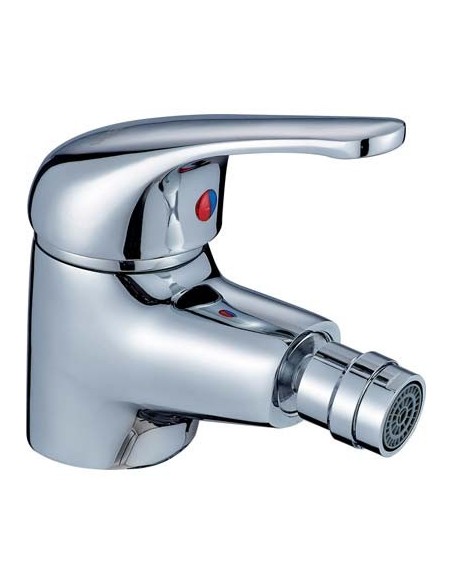 MISCELATORE BIDET SIRIO H23 CROLLA OTTONE CROMATO + PILETTA 1"1/4