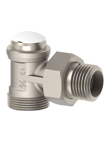 DETENTORE A SQUADRO X RADIATORE GHIBLI FIV OTTONE NICHELATO 3/8M