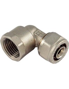 GOMITO MULTISTRATO FILETTO FEMMINA BAMPI OTTONE MM 16X1/2F