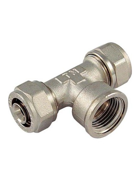 TEE MULTISTRATO FILETTO FEMMINA BAMPI OTTONE MM 20X1/2