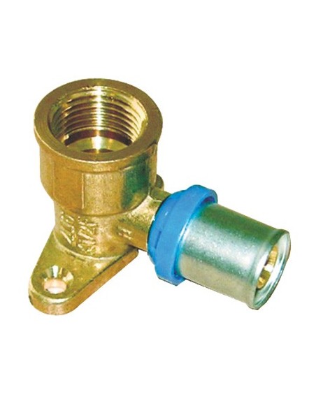 GOMITO MULTISTRATO PRESSARE FIL FEMM+STAFFA BAMPI OTTONE MM 20X1/2F