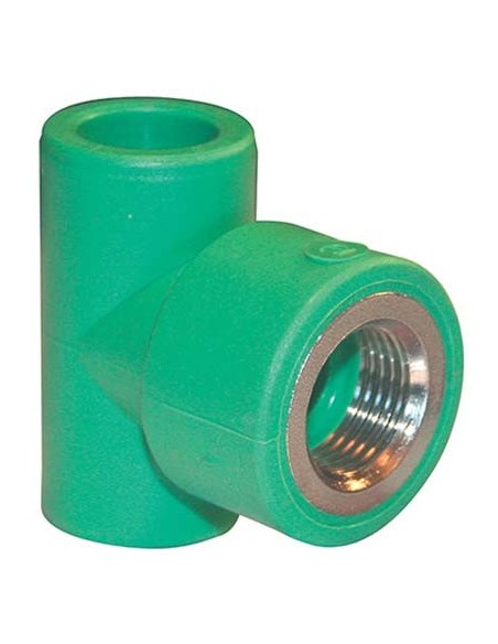 TEE PPR A SALDARE FILETTO FEMMINA VERDE MM 25X3/4FX25