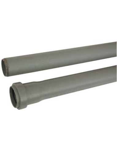 TUBO SCARICO IDRICO AD INNESTO 1 BICCHIERE PP GRIGIO MM 40 CM  50