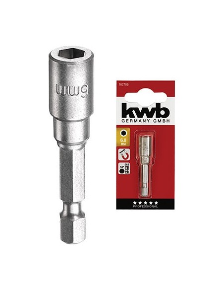 INSERTO A BUSSOLA ESAGONALE X AVVITATORE KWB MAGNETICO MM  6X50