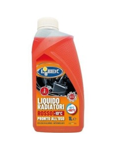 LIQUIDO ANTIGELO X RADIATORE AUTO ROSSO LUBEX FINO A -10°C LT 1