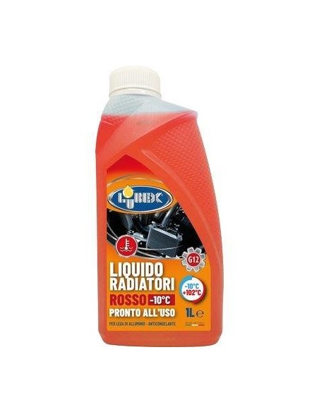 LIQUIDO ANTIGELO X RADIATORE AUTO ROSSO LUBEX FINO A -10°C LT 1