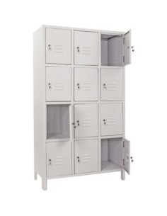 ARMADIO CASELLARIO MONTATO PROMETAL VERN GRIGIO POSTI 12 H.MM 1795 MM 1000X500