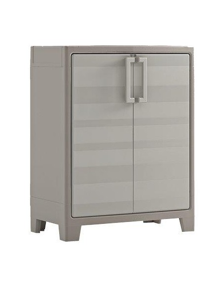 ARMADIO BASSO 2 RIPIANI IMPERMEABIL GULLIVER KETER PPL SABBIA BEIGE 2 ANTE CM 80X44 H.CM 100