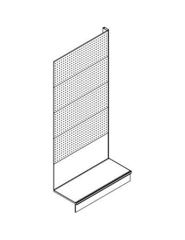 ESTENSIONE SCAFFALE A PARETE MARKET SCHIENALE MIX RAL 9016 CM 100 H.CM 215