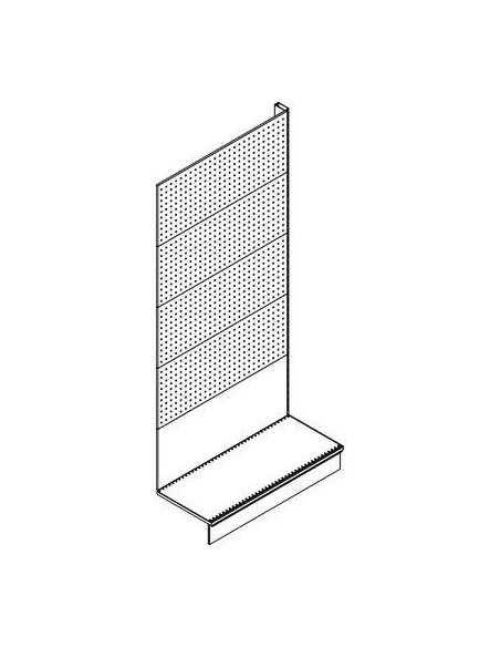 ESTENSIONE SCAFFALE A PARETE MARKET SCHIENALE MIX RAL 9016 CM 100 H.CM 215