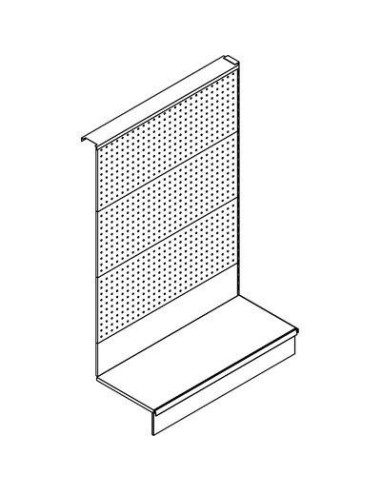 ESTENSIONE SCAFFALE A PARETE MARKET SCHIENALE MIX RAL 9016 CM 100 H.CM 155