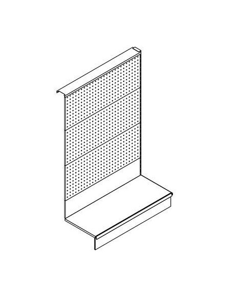 ESTENSIONE SCAFFALE A PARETE MARKET SCHIENALE MIX RAL 9016 CM 100 H.CM 155