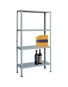 SCAFFALE KIT 4 RIPIANI ASTE SPEZZATE PROMETAL VERN BIANCO CM 30X80 H.CM 151