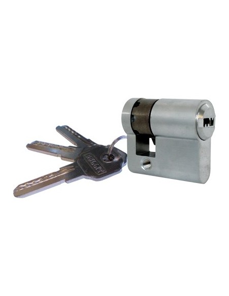 MEZZO CILINDRO SAGOMATO 2303 IBFM OTT.CROM.SATIN CHIAVI 3 MM 40 30+10 KA2