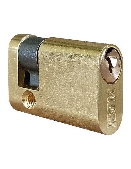 MEZZO CILINDRO OVALE 2401 OL KA IBFM OTTONE LUCIDO CHIAVI 3 MM 40 30+10