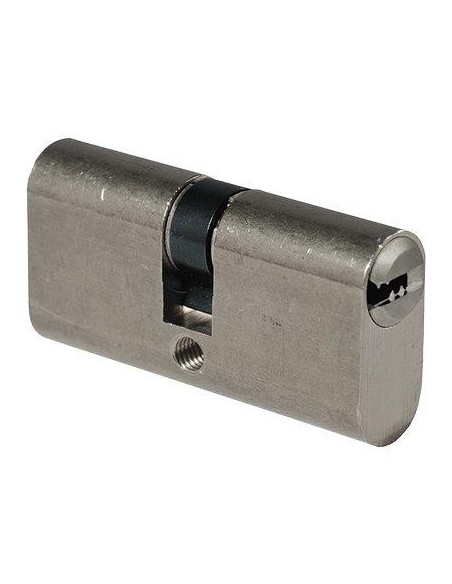 CILINDRO OVALE EUROPEO 2402 CS KA IBFM OTTONE CROMO SATINATO 3 CHIAVI MM 54 27+27