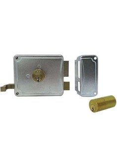 SERRATURA LEGNO APPLICARE P27 FACCHINETTI ZINCATA C.TONDO FISSO M2+SCR DX E.MM 50