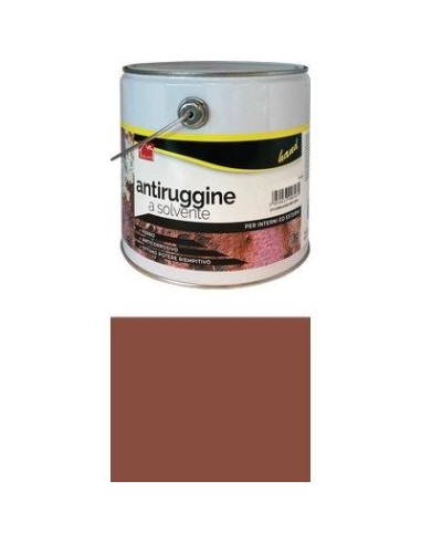 ANTIRUGGINE A SOLVENTE HAND ROSSO LT 2,5