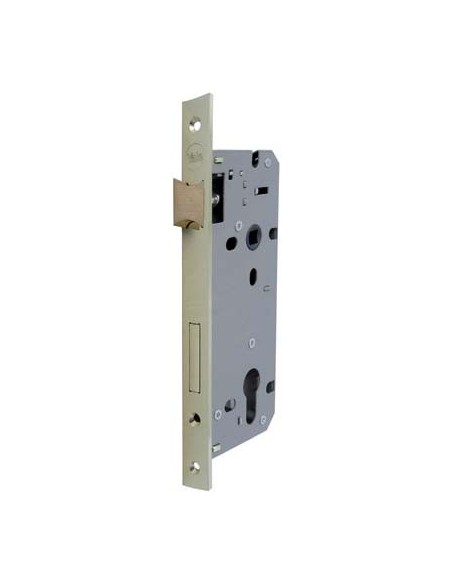 SERRATURA LEGNO INFILARE 52X YALE B.Q OTTONATO F.MM 22 F.SAGOM M2+SCR+Q8 E.MM 50