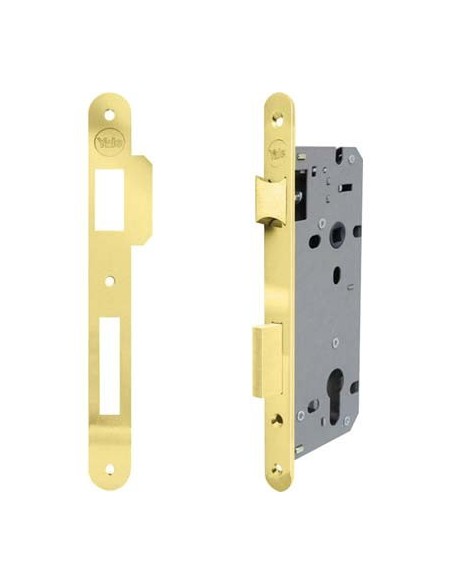 SERRATURA LEGNO INFILARE 52X YALE B.T OTTONATO F.MM 22 F.SAGOM M2+SCR+Q8 E.MM 40